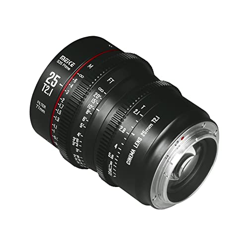 Meke 25Mm T2.1 Super 35 Prime Manual Focus Cinema Lens For Ef-Mount Cine Camera Compatible With Canon C200 C300 Ii, Red Komodo, Bmpcc 6K, Z Cam E2-S6 Bmpcc 6K Pro #TOP1