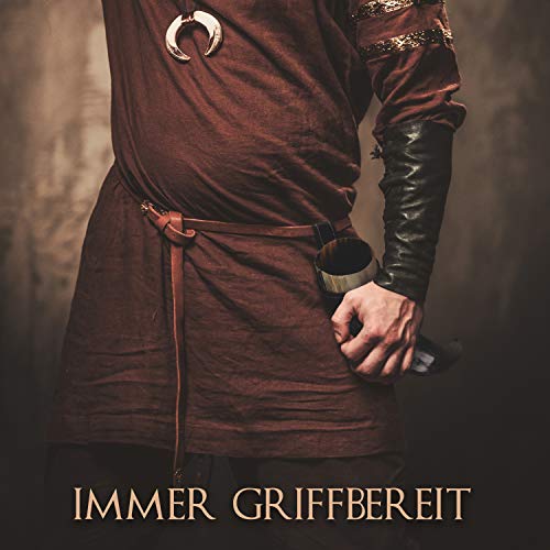 VIKING CRAFT® Drinkhoorn, Viking, ca. 450 ml, authentieke 3-delige hoornset voor Vikingen met honingwijn met riemhouder, methoorn, Viking-decoratie, LARP middeleeuwse bierpul - Image 6