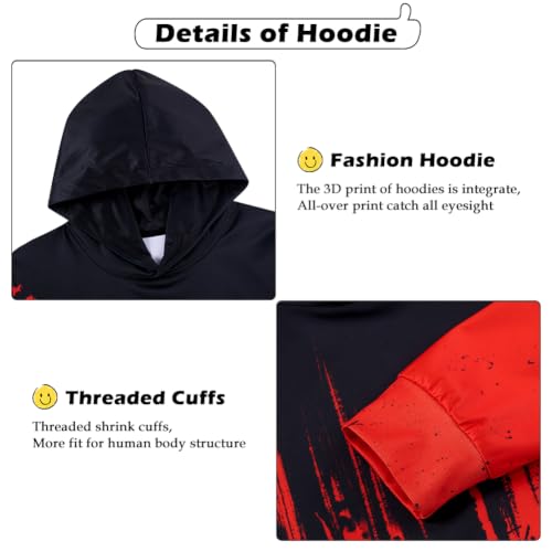 Image of Lovekider Boys Hoodie Kids 3D Print Graphic Pullover Sweatshirt 6-16 Years