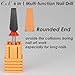 C & I Nail Drill Bit 6 in 1 Multi-function Rounded End E-file, Diamond Coat, CNC Overall Cut Nail Tools for Nail Techs Quick Remove Acrylic Nail Gels & Nail Art (Special Coat, Fine -F)