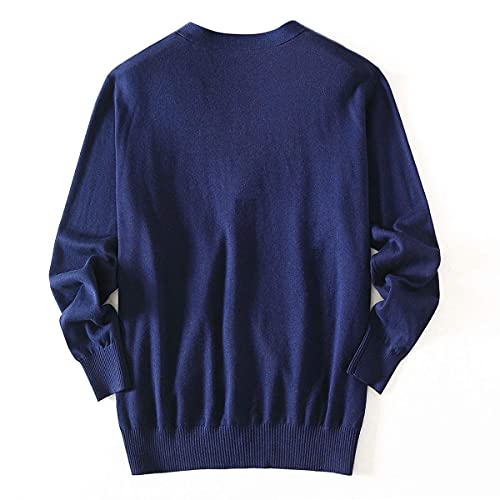 ZHILI Men's Cardigan Pure Color Sweater 100% Cotton2