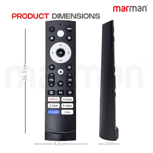 Image of marman Compatible with Hisense Smart Google Tv Remote Control Suitable for Ultra HD 4K LED TV Original Model ERF3T920H Non Voice Command - Match Remote Key by Key with Existing Remote Control