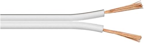 Goobay 15115 OFC Lautsprecherkabel mit Leiter 1 50mmA  aus sauerstofffreiem Kupfer  Meter  WeiAY