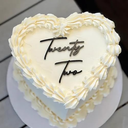 Twenty Two Cake Topper - Happy 22th Birthday Cake Decor - Cheers to 22 Years Birthday Party Decorations,22th Anniversary Party Supplies