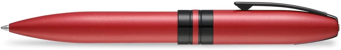 Sheaffer 9111 Icon Ballpoint Pen - Metallic Red with Glossy Black PVD Trim