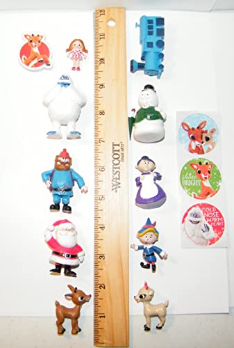 Happitoys 793869254188 Rudolph The Red Nosed Reindeer Deluxe Figure Toy Set Of 10 Featuring Rudolph thumb #2