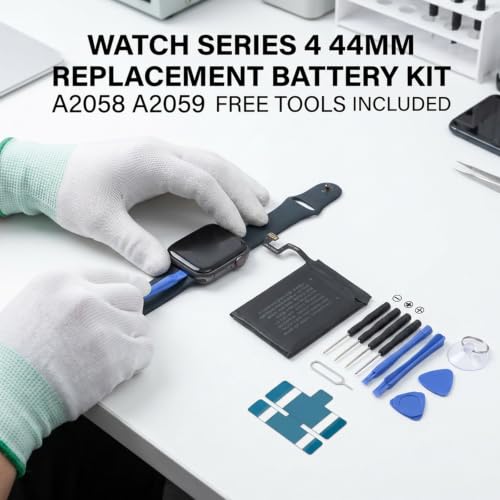 RAFGALDEX Kit De Batterie De Réparation Montre pour Montre Série 4 44MM A2058 / 2059, Pièce Interne Lithium, Outils Service pour Les Tâches D ' Installation Et D ' Entretien – vue 2