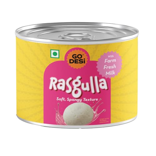 Image of GO DESi - Rasgulla | Made with Farm Fresh Milk| 5 pieces| 200 grams | Indian Mithai | Classic sweets | Sweets Gift Pack