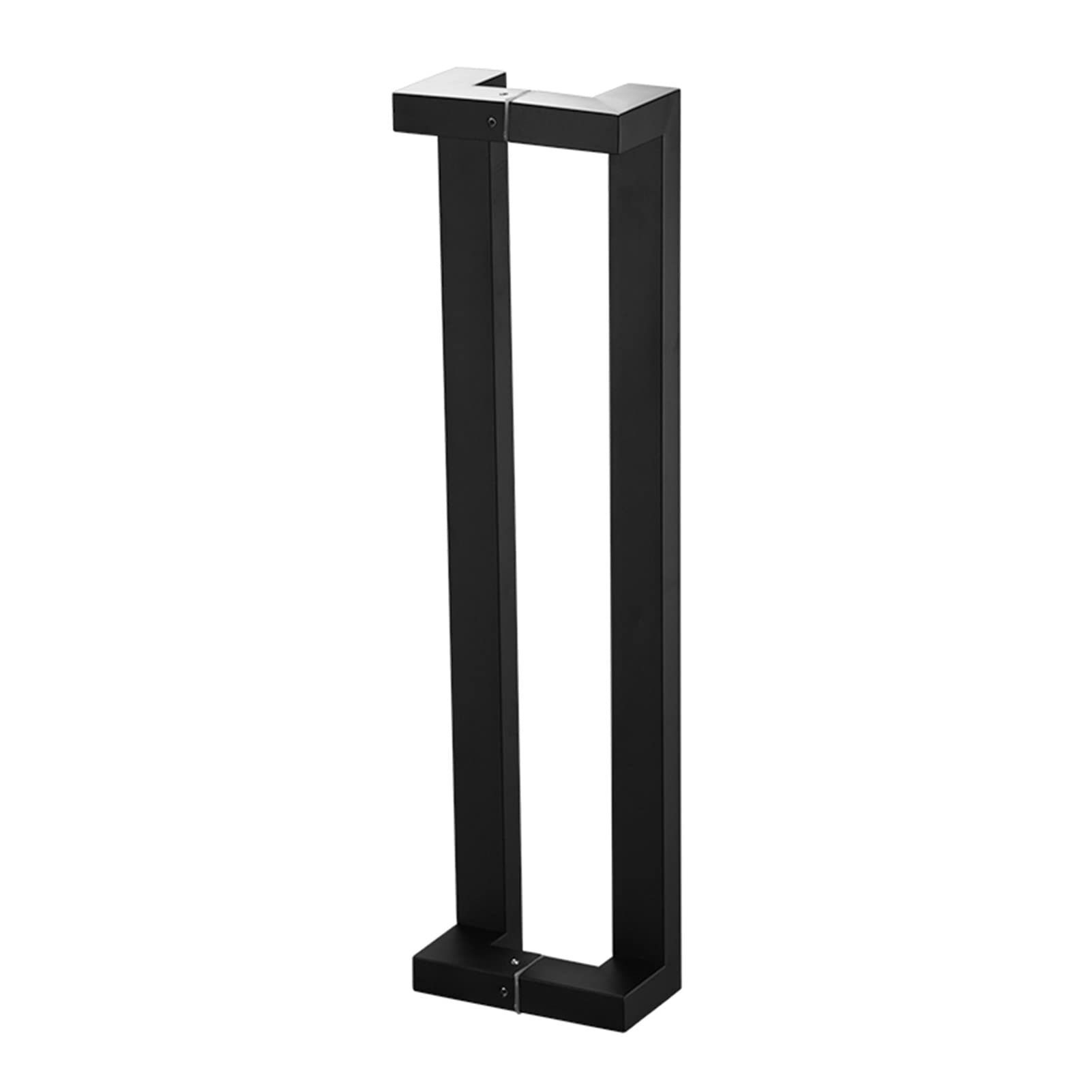 MXXQRHF Double Sided Door Handle - H Shape Pull Handle for Sliding, Wooden & Glass Doors, Rectangle Barn Door Handle Bar - 80cm/32inch, Black Finish