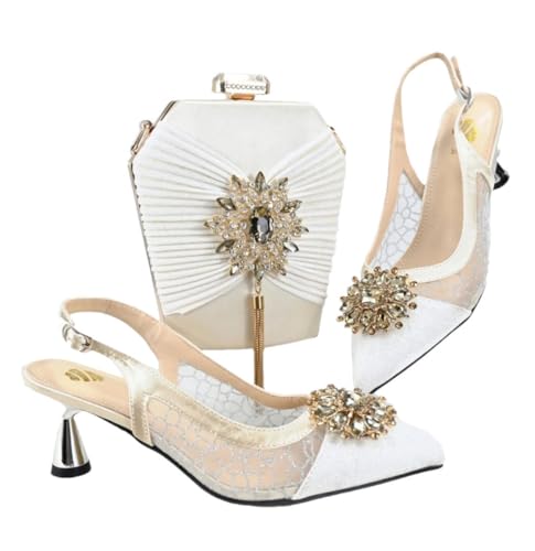 Chaussures de mariage de style italien d'une élégance intemporelle et sac de soirée