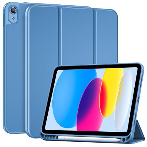 ProCase iPad 11世代/10世代 iPad（A16）11インチ 2025/10.9インチ 2022 弾性のあるTPUバック 耐衝撃 三つ折り スタンド スマートカバー