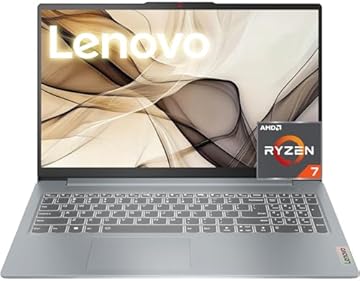 IdeaPad Slim 3 15.6 Laptop | 2025/2026 Edition | AMD Ryzen 7 7730U (Beats Intel Ultra 7 255U) | FHD Screen (1920 x 1080) | 16GB RAM | 512GB PCIe SSD | WiFi-6 | Ethernet RJ-45 | Windows 11