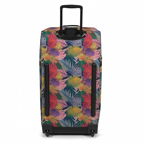 Image of EASTPAK Tranverz L - 121L Large Soft Sided Checked Luggage, Dual Compartments, TSA Lock, Compression Straps & Smooth Inline Wheels, Brize Retro Navy