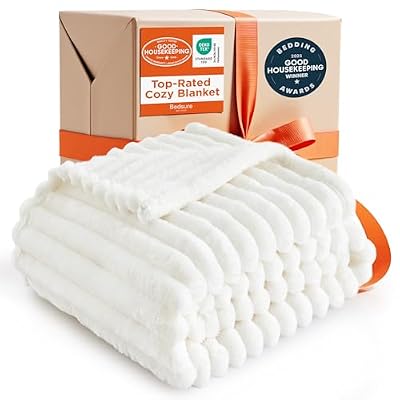 Bedsure GentleSoft White Throw Blanket for Couch