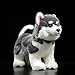 CJWSLYT Peluche Animale Jolie Gris Alaska Malamute Dog Poupée Dog Doux Peluche Toy Model Cadeau (Color : Alaskan Malamute, Height : 23 cm)