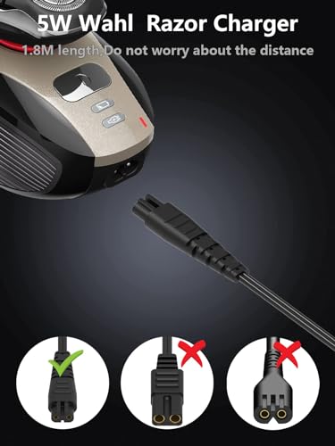5V Remington Shaver Charger Cord Compatible with PA-0510N HC4250 HC5870 PF7500 PF7600 PG6250 PG6255 PG6170 PG6171 XR7000 XF8550 XF8700 XR1400 XR1430 HC5950 Razor AC Adapter Replacement Black 6FT