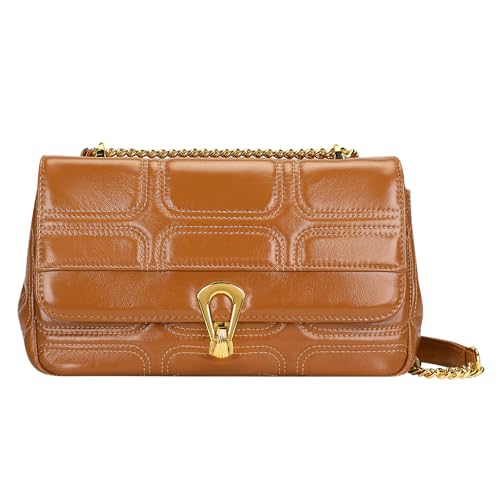 Image of Over Earth Quilted Leather Crossbody Bags for Women Chain Shoulder Purse