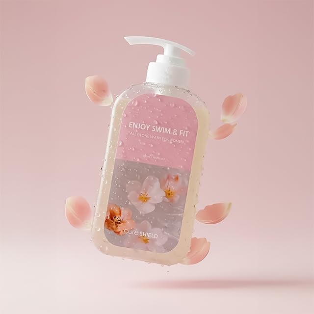Enjoy Swim 3-in-1 Cleanser for Women, Chlorine Removal Body Wash, Skin Care, Hard Water Support, Odor Control, Swimmers Shampoo, 16.9 Ounce, 500ml