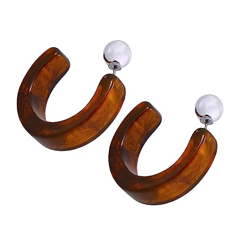 Boucles d'oreilles vintage sans douleur en résine légère style ethnique chic