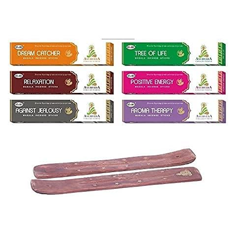 Narayana Incense Sticks 6 Packs x 15 gms And 1 Pc x Incense Ash catcher set Cover