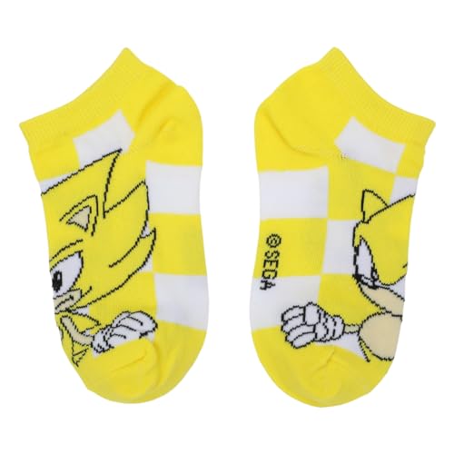 Bioworld Youth Sonic the Hedgehog Ankle Socks 6-Pack - Speedy Style for Kids