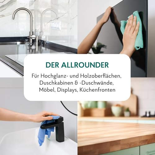 HAKA Bambus-Baumwolltücher, 2 Stück, fusselfreie Reinigungstücher zum Putzen in Küche & Haushalt, weich & saugfähig, maschinenwaschbar, wiederverwendbar, ideal für Hochglanzküchen