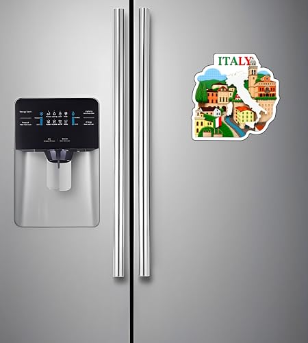 Image of Gift Me Bazar Country Fridge Magnet for Home Kitchen Refrigerator Door Stylish Decor Multicolored Souvenir Gift | Country Theme MDF Wooden Fridge | Souvenir Travel Magnets (Italy Fridge Magnet)