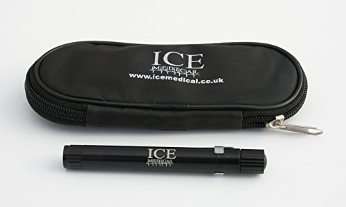 ICE Medical Black LED Medical Penlight / Pentorch Pocket Torch Light with Zip Up Black Pouch by ICE Medical