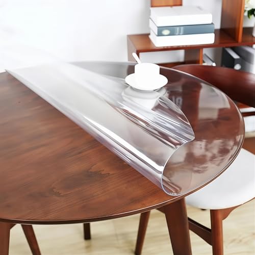 PVC���E���h�e�[�u���}�b�g - ����2mm�̓����ȃ\�t�g�K���X�v���e�N�^�[�A100%�h��&�����ɂ����r�j�[���J�o�[(���a100cm)