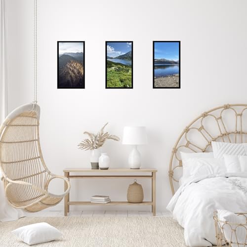 Image of JCJMY 12x24 Picture Frame Black for Poster Photo Picture, Horizontal and Vertical Formats for Wall Hanging, 12 x 24 Wall Gallery Poster Photo Frame for 12 by 24 Photos Posters, Black