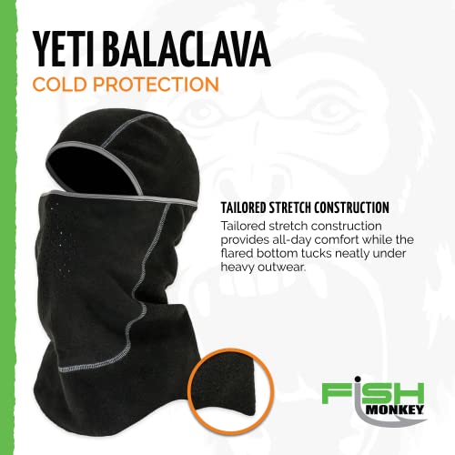 Fish Monkey Fm42-Bl Yeti Fleece Balaclava, Black #TOP3