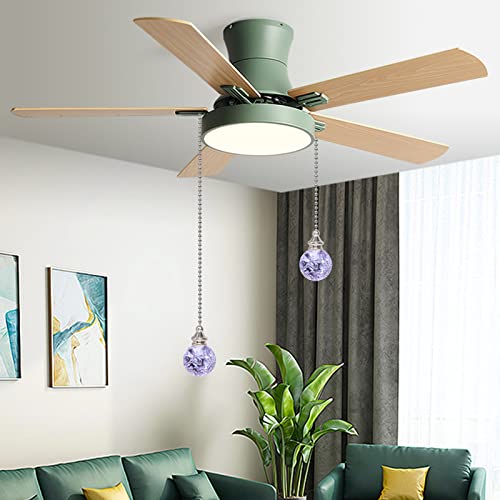 2Pcs Purple Pull Chain Crystal Glass Ice Cracked Ball Pull Chain For Ceiling Fan Light Decoration 50Cm Extension Chain #TOP3