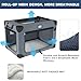 QUIBBLICK 30 Inch Soft Dog Crates, Collapsible Dog Travel Crate for Medium Dogs Indoor & Outdoor, 3-Door Foldable Pet Kennel with Mesh Windows, Soft Blanket and Foldable Bowl