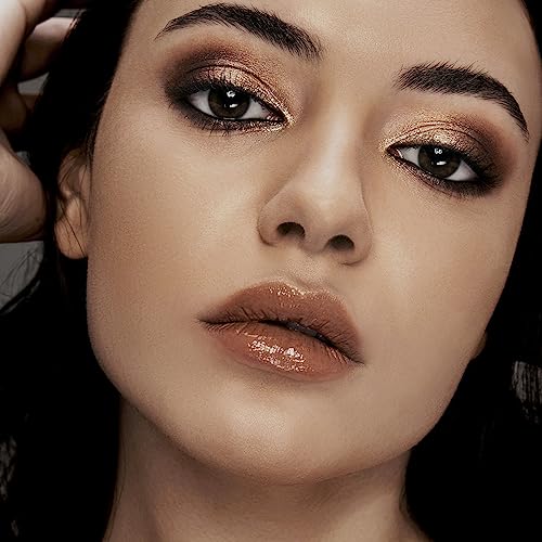 LUXAZA Neutral Brown Liquid Eyeshadow Set, 5Pcs - Long Lasting, Highly Pigmented, Quick-Drying Sparkling Eye Shadow Makeup, Multi-Use, Travel Friendly