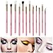 Professional Makeup Brushes 12pcs Pink Eyeshadow Brushes Eyeliner Eyebrow Brushes Tools Essential Cosmetic Brush Kits