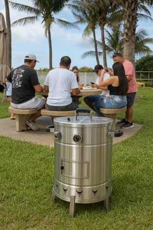 Miniatura 5 de Barril de ahumador - 100% acero inoxidable (barril medio)