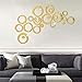 Alrens_DIY(TM) 22pcs Rounds Dots Circles Mirror Surface Crystal Wall Stickers DIY Acrylic 3D Home Decal Living Room Murals Wall Paper Decor adesivo de Parede-4 Colors (Gold)