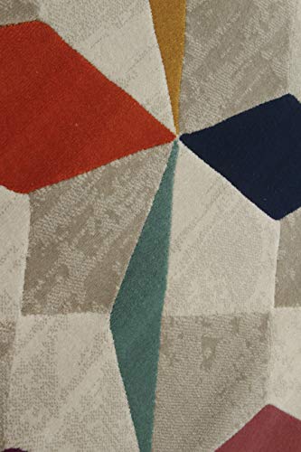 Tapis moderne Girard Multi multicolore 190x133 en jute et coton
