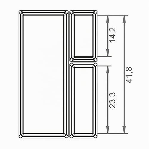 Vassoio Portaposate Grigio Argentato Cassetto di 80 cm ad Esempio Nobilia a Partire da 2013 (473,5 x 694 mm) Vassoio per Posate ORGA-BOX III