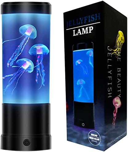Lava Lamp for Adults Kids, LED Multi-Color Jellyfish Lava Lamps Novelty Night Light Mood Table Lamp for Home Bedroom Office Desktop Decoration Halloween Birthdays Christmas Gifts Holidays Presents