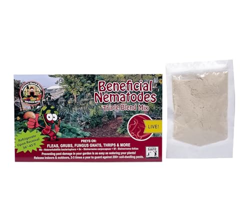 NaturesGoodGuys Beneficial Nematodes Triple Blend Pack HB+SC+SF - General Biological Pest Control (25 Million)