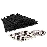 Thankful Greetings 2' All Black Matches | 100+ Bold Black Stick Black Tip ~ Safety Matchsticks with Strikers Great for Candle Lovers | Decorative Candle Lighting Accessories for Home, Event Décor