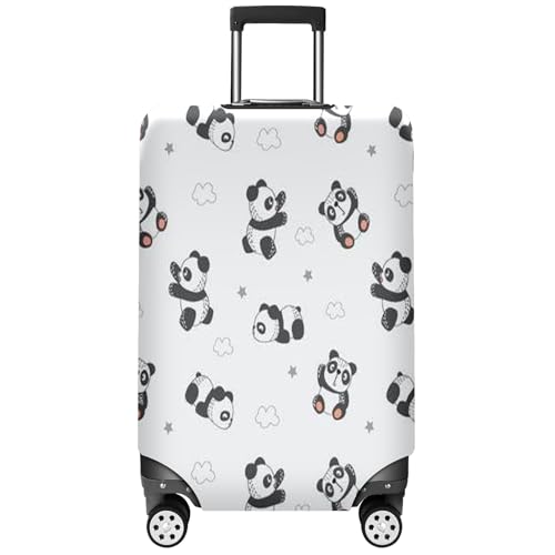 Extra Large Elastic Luggage Cover Stretchable Suitcase Protector with Easy Handle Access & Zipper Closure Ideal Travel Accessory for Large Suitcases Ensures Safety & Style Panda