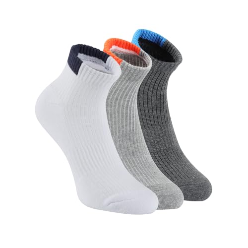 Image of Skechers Cotton 3 Pack Of Mens Half Terry Ankle Length Socks