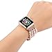 fastgo Bracelet Compatible with Pearl Apple Watch Bands 38mm 40mm 41mm Women, Elastic Beaded Stretch Replacement Strap Pink For Iwatch Series SE & Series 9 Ultra 8/7/6/4/5/3/2/1 (Pink - 38/40/41mm)
