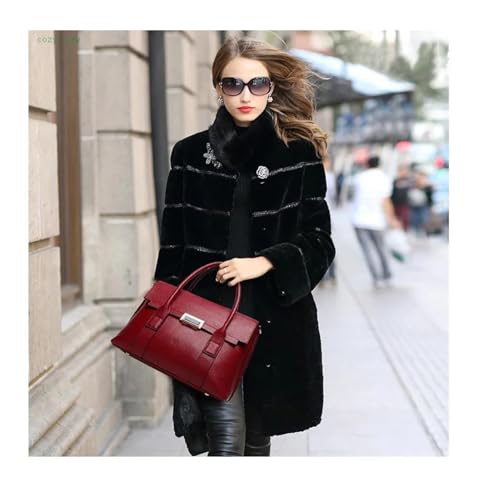 Briefcase Genuine Leather Briefcase Women Handbags Large Capacity Ladies Fashion Shoulder Messenger Bags4