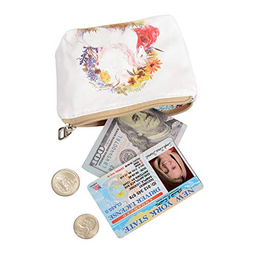 Women And Girls Cute Fashion Coin Purse Wallet Bag Change Pouch Key Holder (Unicorn White Horse) #TOP3