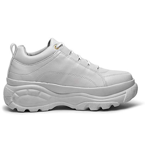 Tênis Sneaker Buffalo Sapatofran Plataforma Conforto Feminino (34, BRANCO)