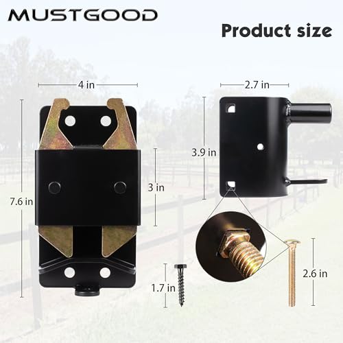 Image of Heavy Duty Farm Gate Latch 2 Way Gate Latch Perfect for Farms, Pastures, and Ranches