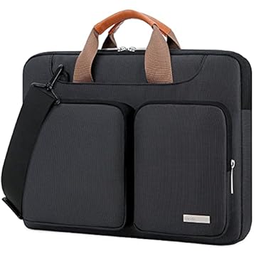 Lacdo 15,6" 360° De ProteçãO Bolsa De AlçA De Ombro Para Notebook Para 15,6" Acer Aspire, Predator, Inspiron, Asus Zenbook 15 Vivobook, Hp Pavilion, Ideapad 330, Thinkpad E590, Chromebook,Preto